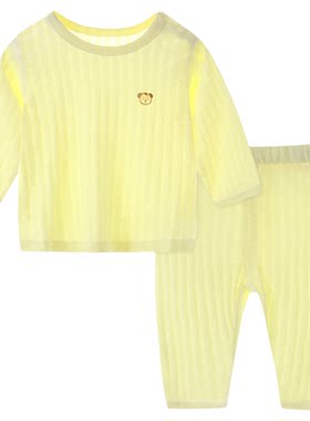 宝宝纯棉镂空夏季薄款家居服