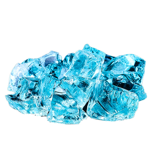 冰蓝琉璃晶石鱼缸造景摆件水族箱石头创意装饰底砂布景铺底观赏石
