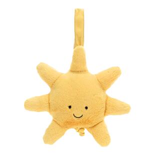 【婴儿礼物】Jellycat趣味太阳音乐拉铃宝宝安抚床铃挂件毛绒玩具