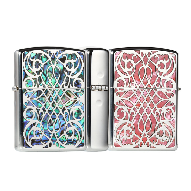 zippo日版天然贝壳煤油打火机