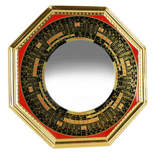 八卦镜凸镜家用大门口阳台窗户门对门对路罗盘九宫太极凹平面镜子