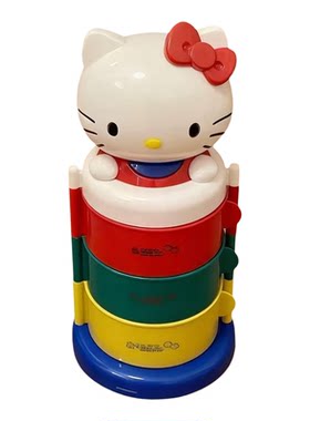 【大号高品质】HelloKitty收纳盒旋转三层开头收纳kt首饰盒梳妆台