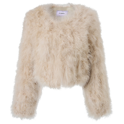 MAXRIENY精致贵雅感保暖毛绒廓形外套女仿皮草名媛气质感