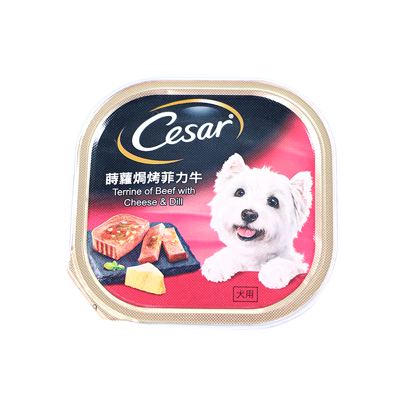 YOYO宠物Cesar西莎西沙狗罐头主厨精致餐盒牛肉羊肉整箱24个