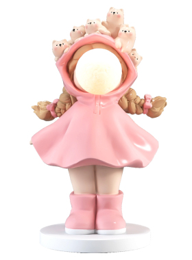 安妮1米奶油风女孩摆件月球夜灯