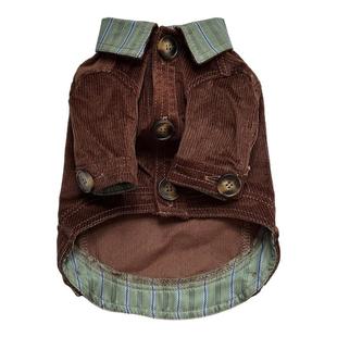 纽约街角～复古风衣宠物衣服秋冬加厚外套泰迪博美拉肠犬衣服猫咪