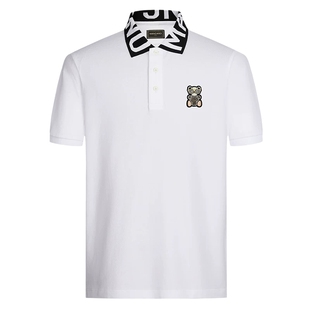 【100%纯棉】曼加龙夏季新款时尚男士短袖POLO衫小熊休闲翻领T恤