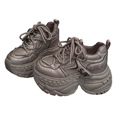 欧货内增高10cm厚底老爹鞋矮子乐