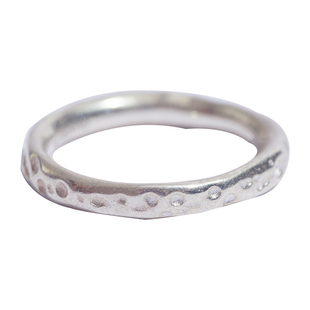 PetitQuatre原创设计手工奶酪戒指925银素圈小众轻奢男女情侣同款