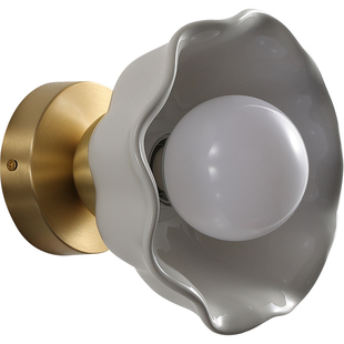 中古陶瓷壁灯日式简约床头灯高档宫殿民宿客厅酒店书房拉绳墙壁灯