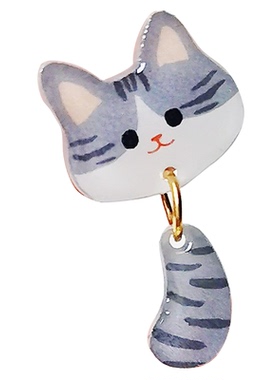 可爱猫咪合集纯银耳钉无耳洞耳夹