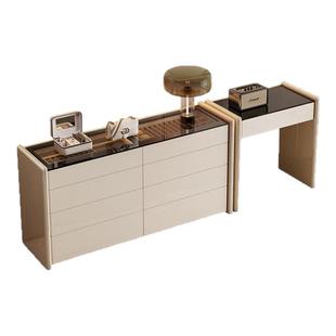 Mobeier 意式梳妆台八斗柜一体轻奢高级感卧室现代床尾收纳首饰柜