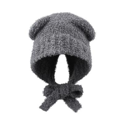 蒙田可爱小熊耳朵秋冬护耳帽