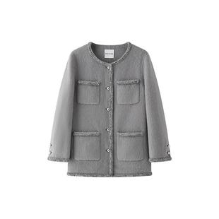 羊织道奥兰多 苏力羊驼毛羊毛肌理小香风秋冬外套