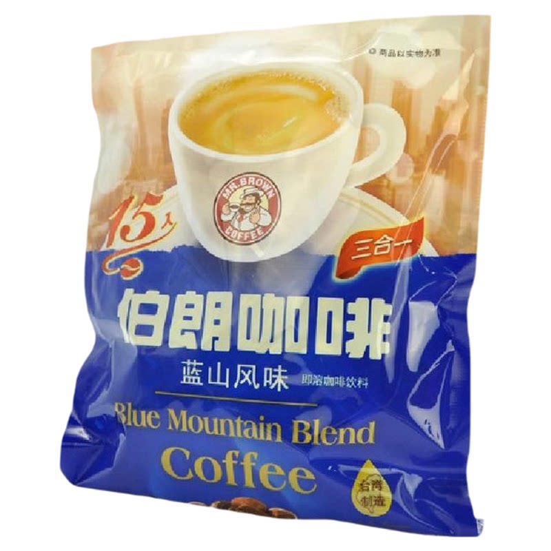 Mr. Brown Coffee伯朗先生咖啡速溶三合一咖啡蓝山15gx45小包675g