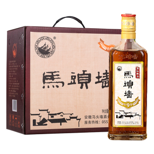 马头墙黄酒无焦糖色九年纯粮陈酿花雕酒养生黄酒糯米酒半干型整箱