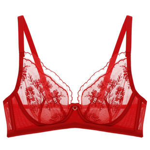 依曼丽内衣女品牌专柜正品聚拢性感大胸显小软钢圈调整型刺绣胸罩