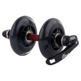 自行车推行轮山地公路快拆桶轴辅助轮子前叉保护轮高铁地铁易行轮