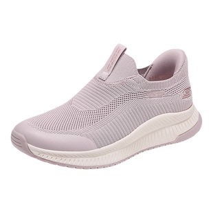 Skechers斯凯奇女鞋春夏款一脚蹬闪穿鞋缓震透气休闲健步鞋117745