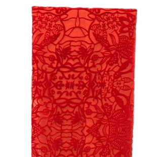 金丝真丝丝绒烂花印花布料中国风礼服上衣旗袍设计服装桑蚕丝面料