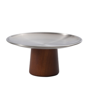 肆月中式新年高脚水果盘客厅茶几家用木质托盘高级轻奢精致高颜值