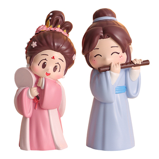 可爱国潮牛郎织女摆件客厅桌面装饰送男女朋友情侣纪念日生日礼物