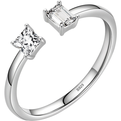 轻奢纯银欧美风ins饰品戒指