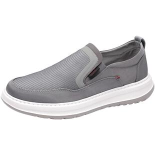 沙驰男鞋2026夏季新款网面鞋布鞋软底镂空透气轻便一脚蹬休闲鞋