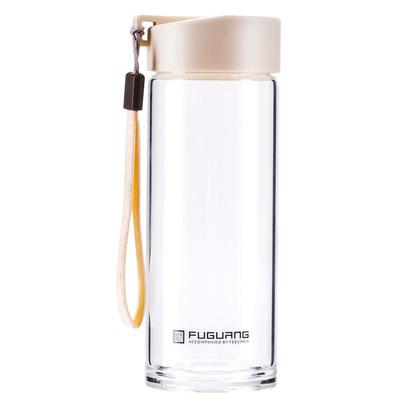 富光单层便携大容量带手提玻璃杯