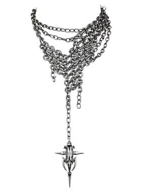 【AGD】IIIMIII 糜烂金属系列暗黑十字架链条不规则拼接项链礼物