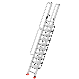 露天阳台阁楼梯子家用铝合金爬梯踏步台阶梯天台神器折叠扶手挂梯