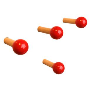 北欧洞洞板配件球头棒墙上装饰挂钩红色火柴棒原木球头棒装饰木球