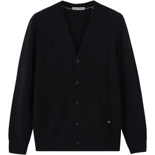 GIOVANNI VALENTINO春季新款V领针织开衫男外套毛衣羊毛衫男款