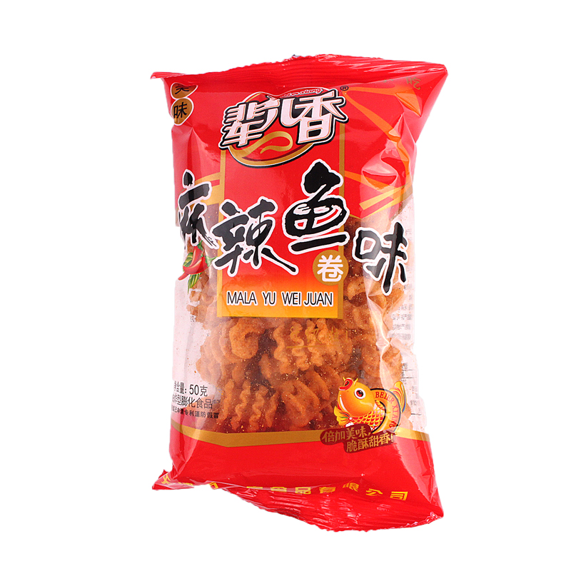 辈儿香麻辣鱼味卷40克*30包八爪烧膨化食品8090后儿时怀旧小零食