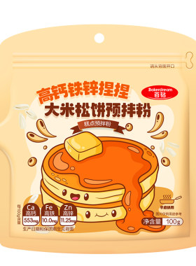 百钻高钙捏捏松饼粉100g家用早餐粉华夫饼铜锣烧面点蛋糕预拌粉