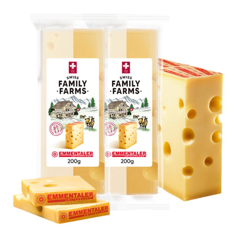 【现货】瑞慕瑞士进口Emmental埃曼塔大孔奶酪原制芝士片干酪块*2
