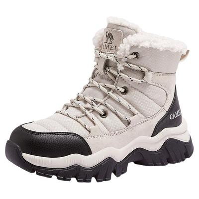 骆驼雪地靴女防滑厚底增高登山鞋