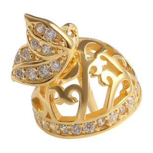 925纯银遮瑕高端珍珠扣头配件18K金吊坠扣头日韩森系叶子项链扣子