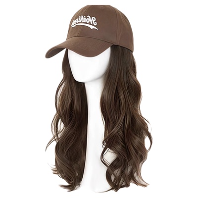 假发帽子可拆卸夏季时尚鸭舌帽