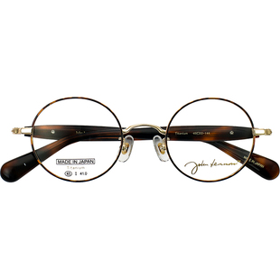 日本约翰列侬眼镜框复古小圆框纯钛金丝超轻小脸高度数眼镜架1098