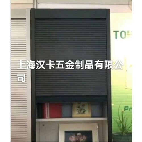 橱柜衣柜伸缩卷帘门推拉移门手动电动门伸缩式室内简约铝合金材质
