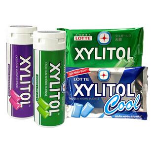 进口lotte乐天木糖醇口香糖无糖薄荷糖清新口气清凉糖果网红零食