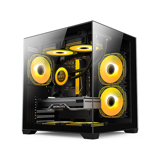 机箱海景房无立柱全景电脑台式游戏matx支持240水冷主机箱S01
