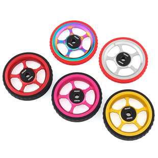 适用小布Brompton专用易行轮折叠车改装推行轮培林铝合金推车轮