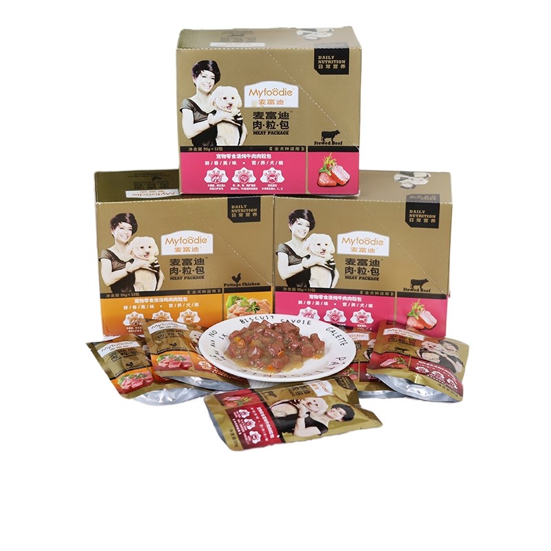 麦富迪肉粒包狗湿粮拌饭清炖牛肉