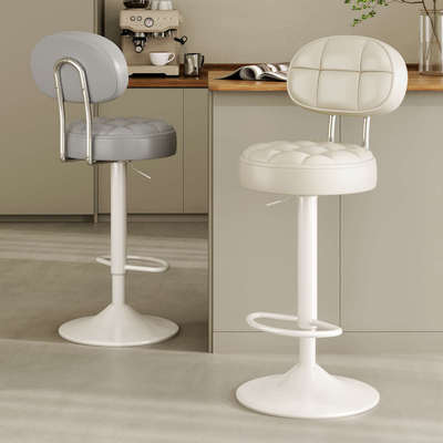 吧台椅高脚凳可升降旋转吧台凳子家用酒吧椅收银柜台圆凳靠背转椅