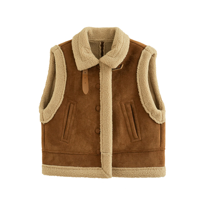 男童马甲皮毛一体加绒保暖