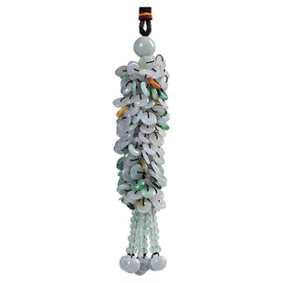 宾利迈巴赫保时捷车挂翡翠玉石汽车挂件平安符车内吊饰车载装饰品