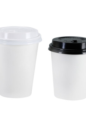 纯白杯子豆浆杯带盖1000只纸杯