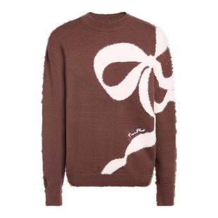 FIVE PLUS慵懒风毛衣女气质通勤针织衫上衣蝴蝶结